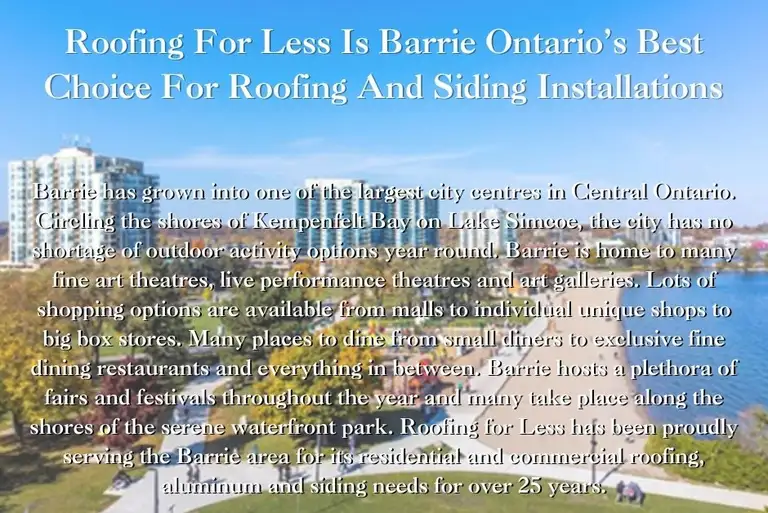Roofing For Less project in Barrie