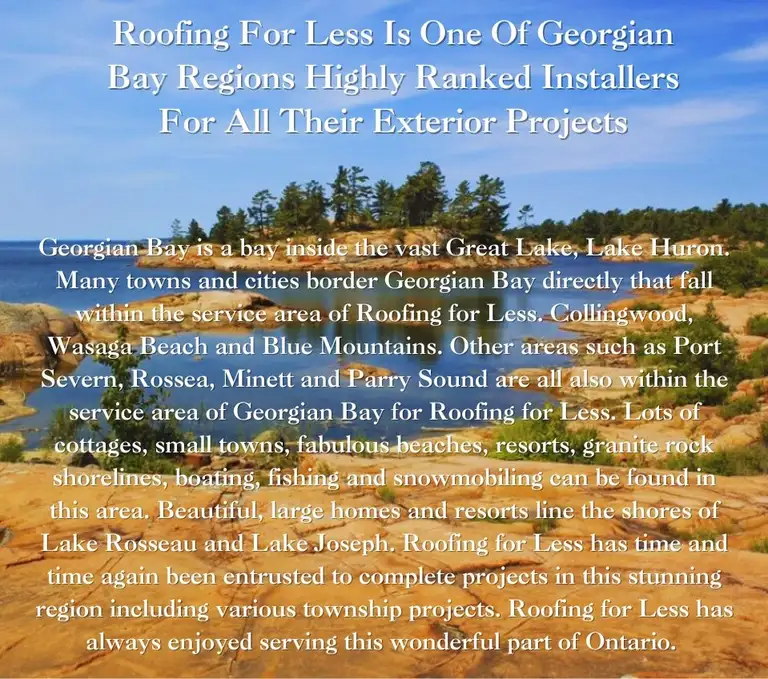 Roofing For Less project in Georgian Bay
