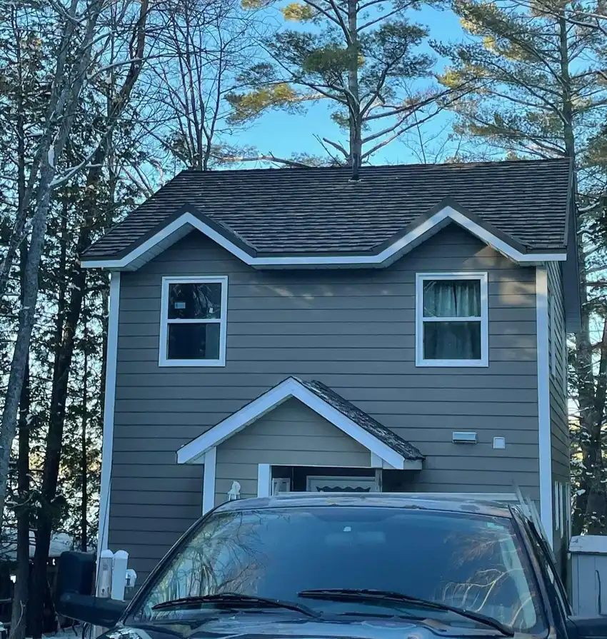 Siding installation completed on a home