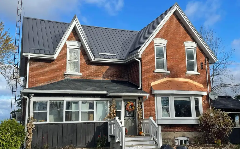 New shingle roof on a residential property